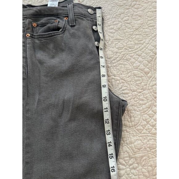Levi's Wedge Straight button fly high rise black/grey jeans, sz 28 - Picture 5 of 7